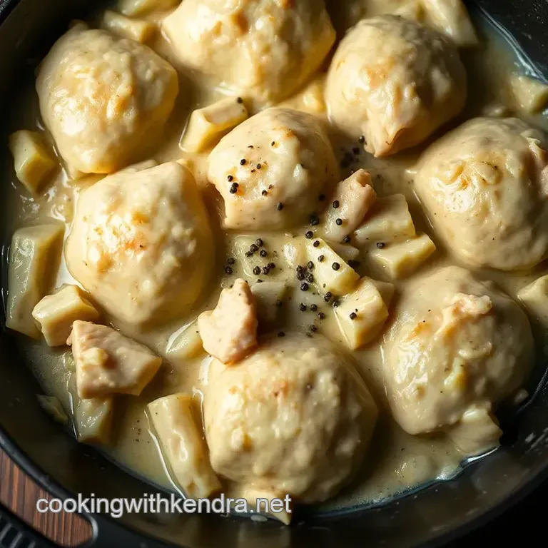 Electric Skillet Chicken and Dumplings presentation