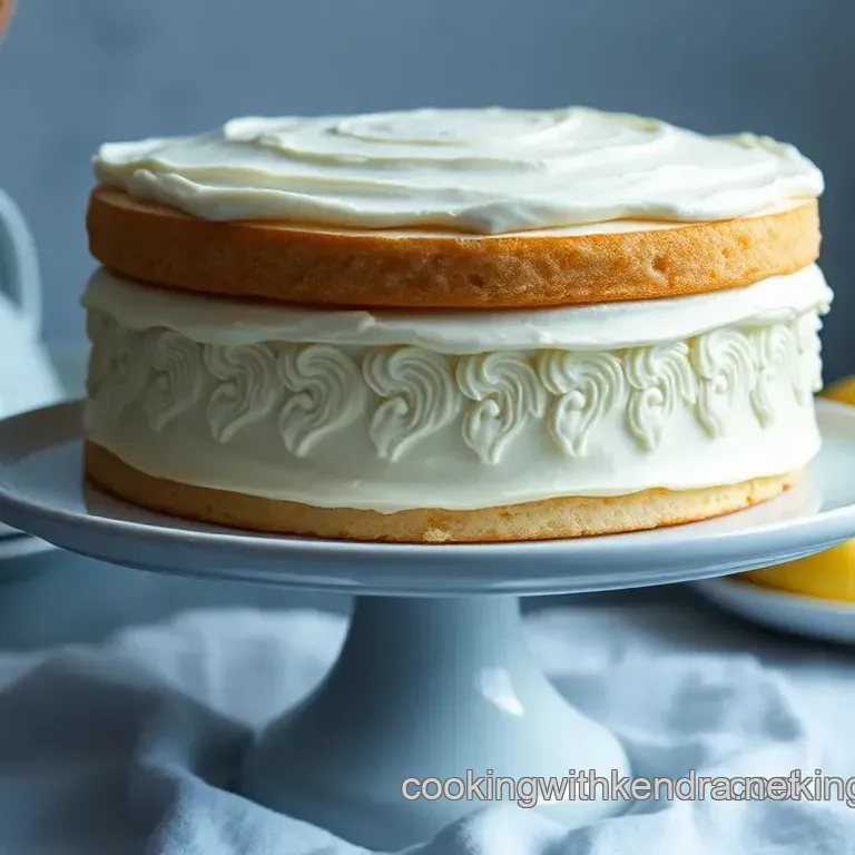 Elegant Vanilla Layer Cake on a Cake Stand