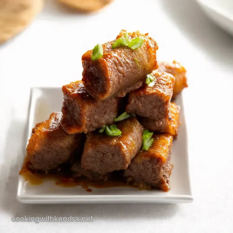 Enoki Beef Rolls with Teriyaki Glaze