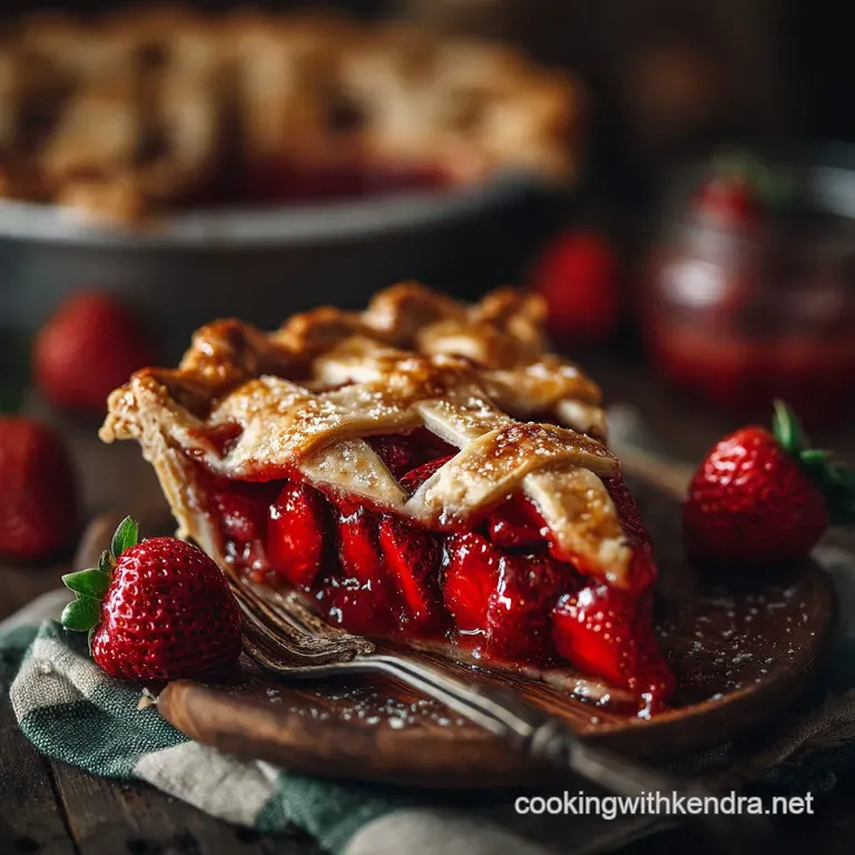 The Quintessential Country Kitchen Strawberry Dream Pie Nobake Filling presentation