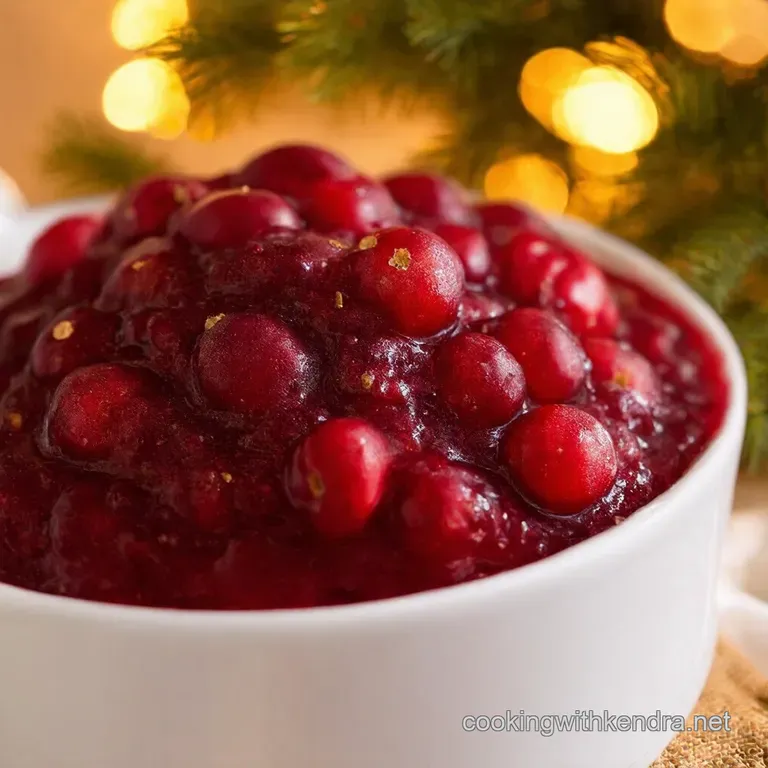 Festive Spiced Cranberry Sauce presentation