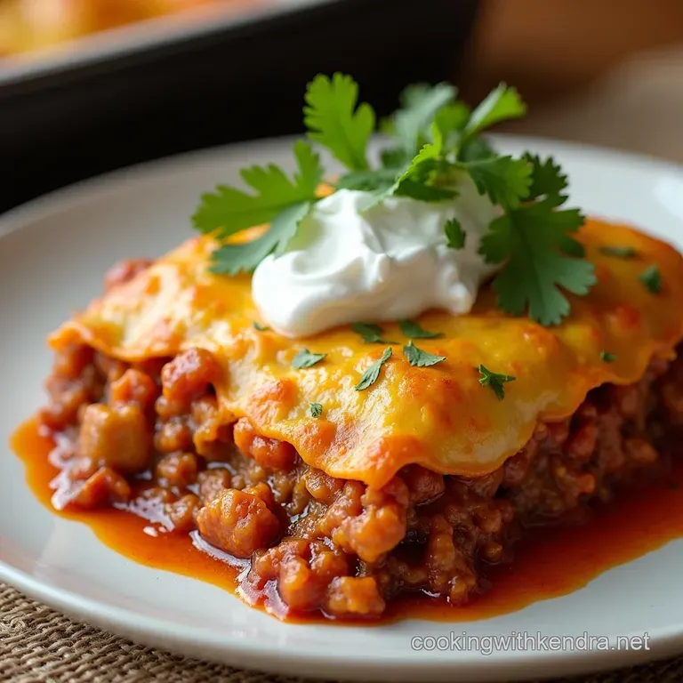 Fiesta Beef Enchilada Casserole Bake