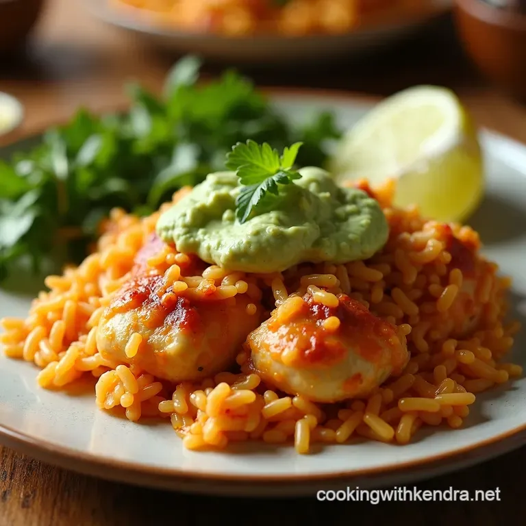 Fiesta Chicken Rice Casserole a Taste of Mexico at Home presentation