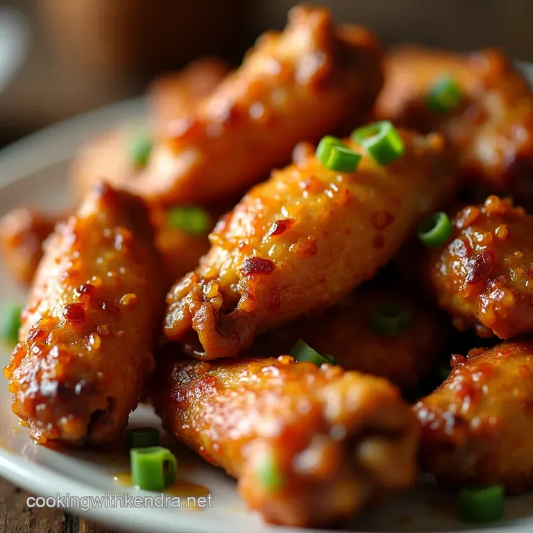 Fingerlickin Crispy Garlic Soy Chicken Wings presentation