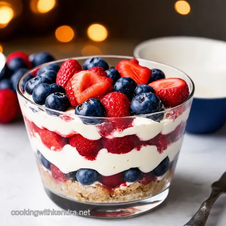 Firecracker Berry Trifle presentation