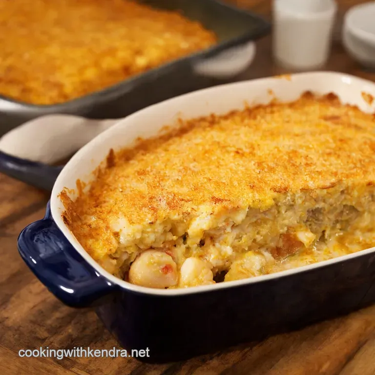 Fishermans Wharf Seafood Casserole presentation