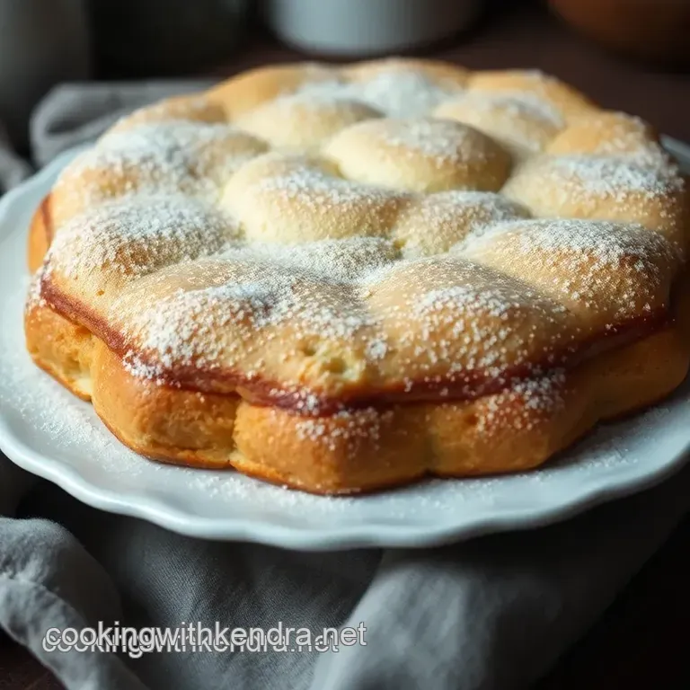 Fluffy Chec Pufos: Delightful Romanian Foam Cake presentation