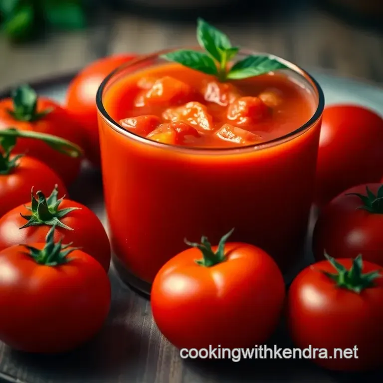 Fresh and Flavorful Tomato Juice presentation