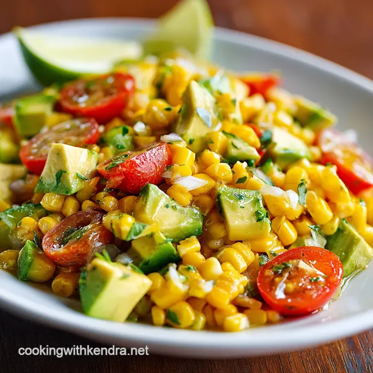 Avocado Corn Salsa: Fresh Sweet Corn Salad presentation