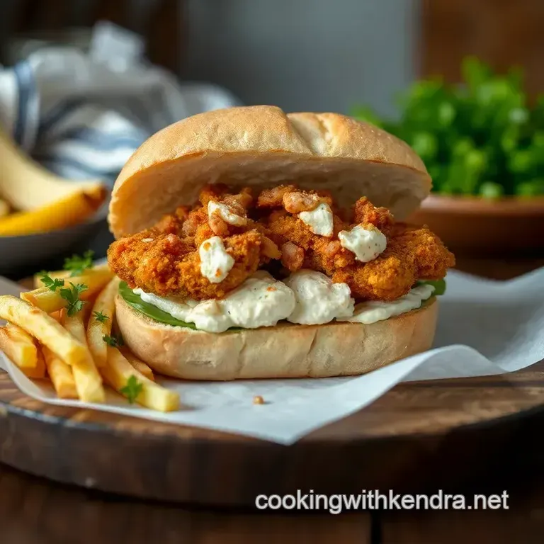 Fried Soft-Shell Crab Club Sandwich presentation