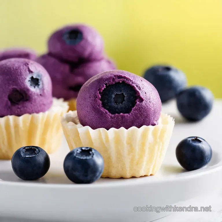 Frozen Greek Yogurt Blueberry Bites Summer on a Spoon presentation