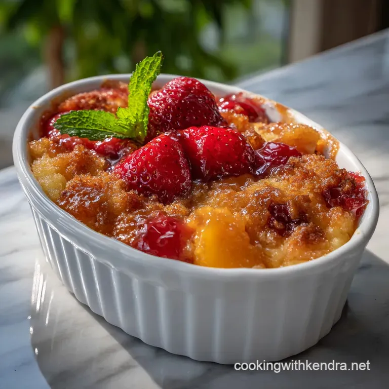 The Easiest Fruit Cocktail Dump Cake with Cake presentation