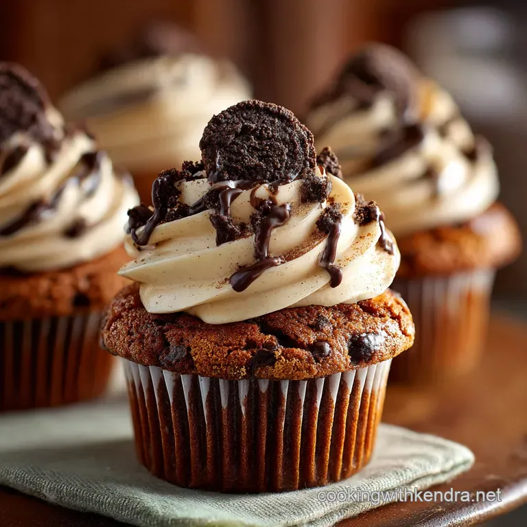 Brownie Cupcakes with Cookie Dough Frosting: the Ultimate Double-Decker Dessert presentation