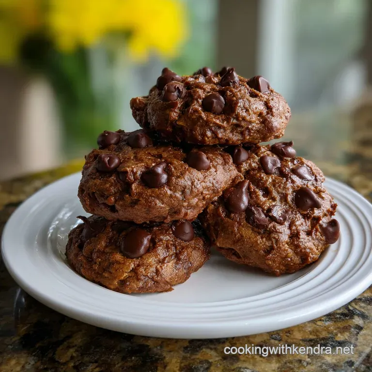Cocoa Banana Chickpea Cookies Healthy Chocolate: Fudgy & Flourless presentation