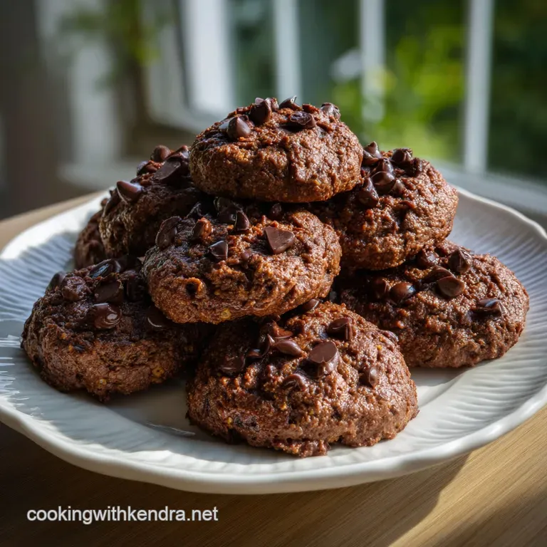 Cocoa Banana Chickpea Cookies Healthy Chocolate: Fudgy & Flourless