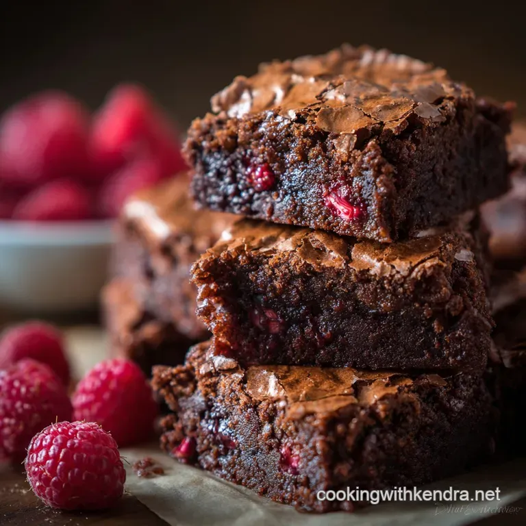 Raspberry Truffle Brownies: Deep-Dish Fudgy Brownie Bar Recipe