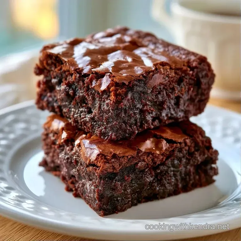 A thick square of moist cocoa cake on a white ceramic plate, garnished with a dollop of cream and fresh raspberries.