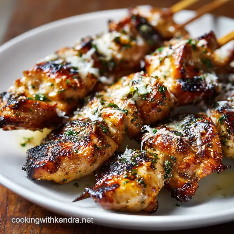 Garlic Parmesan Chicken Skewers: Golden Crust