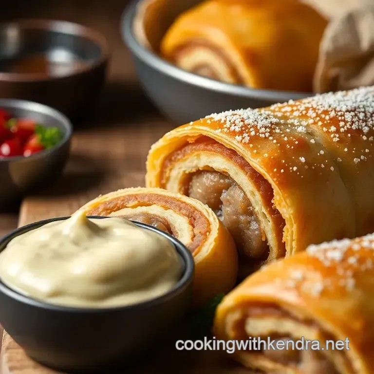 Gloriously Golden Sausage Rolls presentation