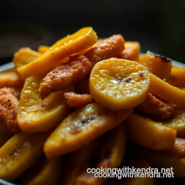 Golden Crispy Platanos Fritos presentation