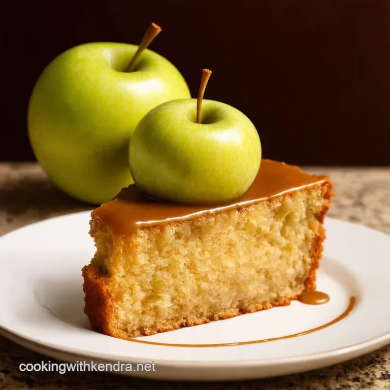 Granny Smiths Golden Delight a Caramel Apple Cake presentation