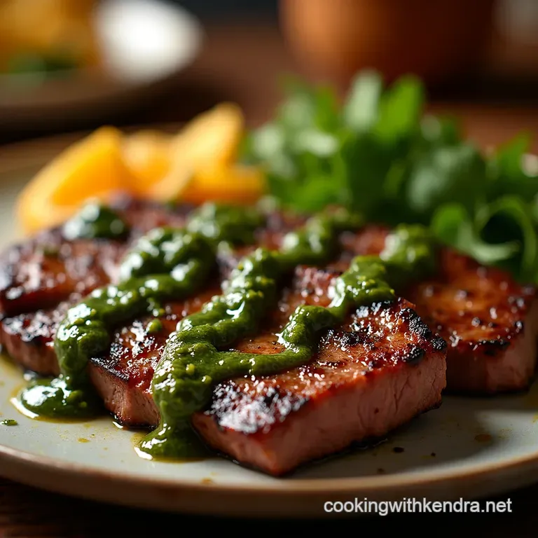 Grilled Churrasco with Chimichurri a South American Bbq Feast presentation
