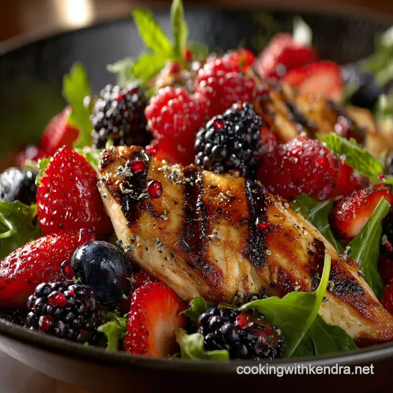 Summer Berry Salad with Zesty Grilled Lemon Chicken