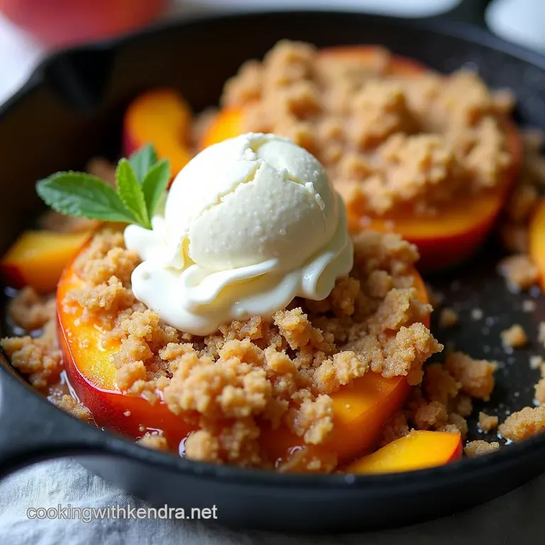 Grilled Peach Almond Crumble Skillets