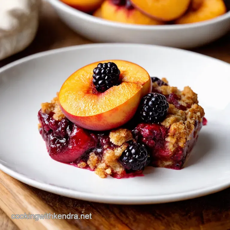 Grilled Peach Blackberry Crumble Skillets presentation
