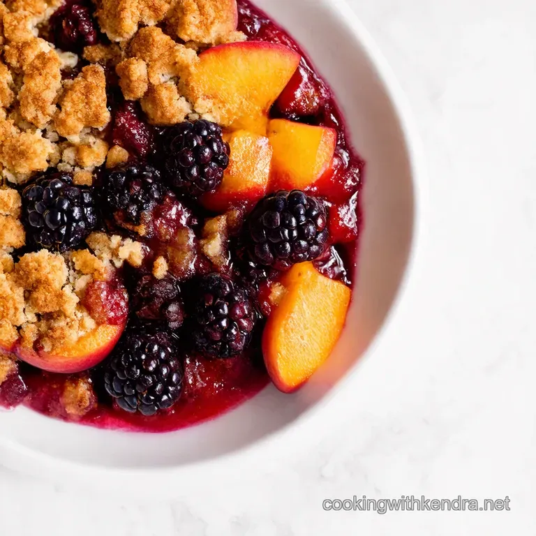 Grilled Peach Blackberry Crumble Skillets