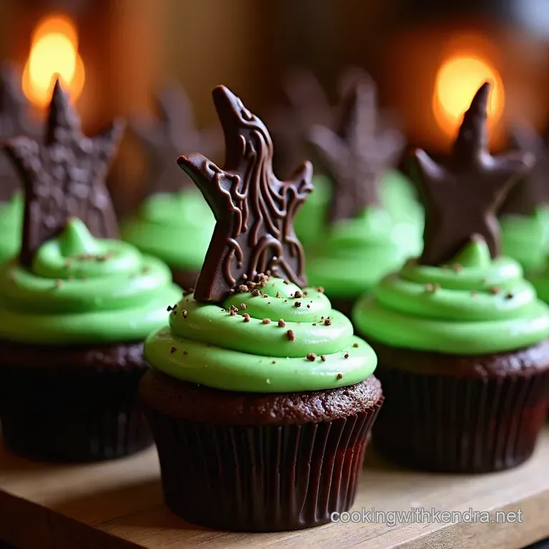 Haunted Forest Cupcakes with Spooky Chocolate Trees presentation