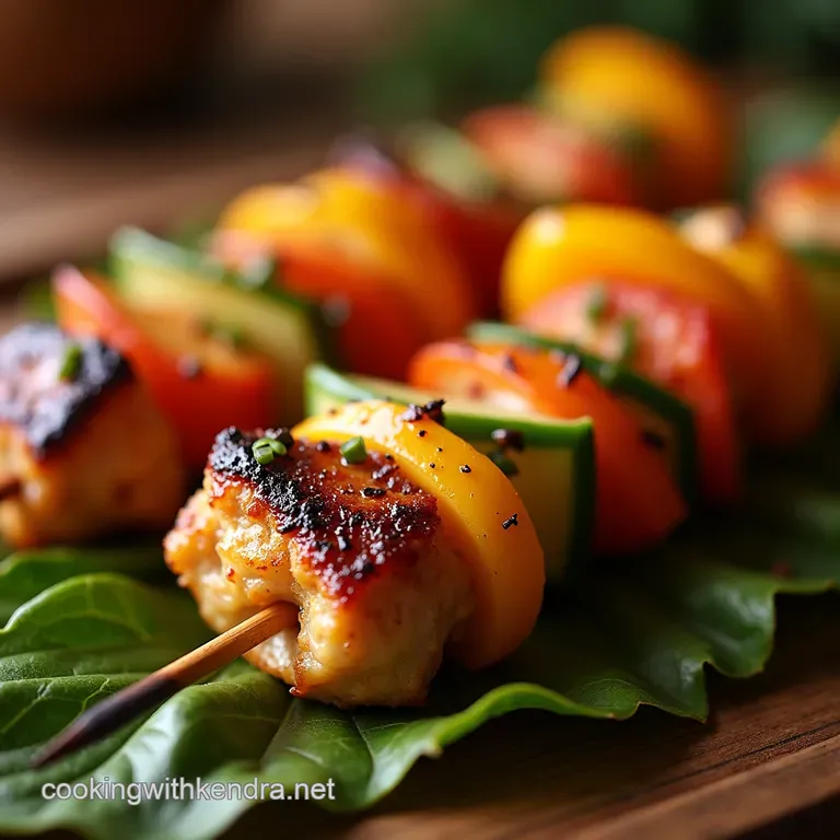 Tropical Paradise Chicken Skewers the Ultimate Hawaiian Kebab presentation
