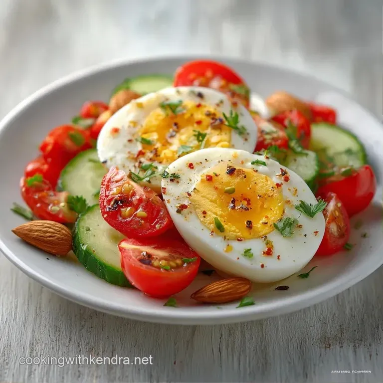 Neatly arranged egg halves on a marble platter, garnished with microgreens and a pinch of flaky sea salt.