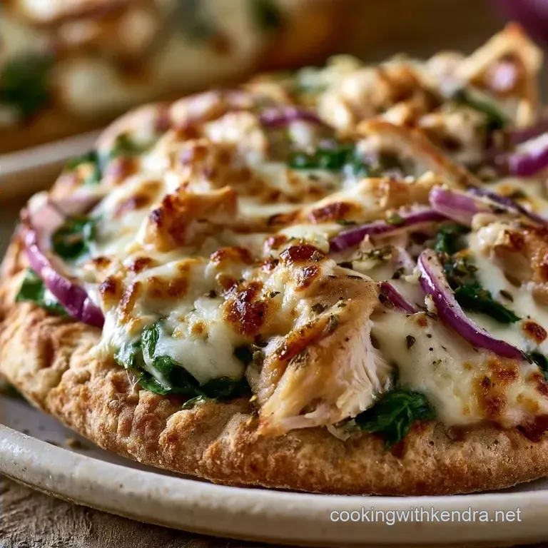 Crispy Healthy Chicken Flatbread Pizza