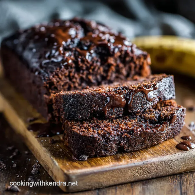 Healthy Chocolate Banana Bread: the Fudgy Guilt-Free Double Chocolate Loaf presentation
