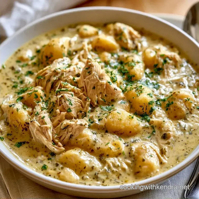 Slow-Cooked Healthy Chicken Gnocchi Soup