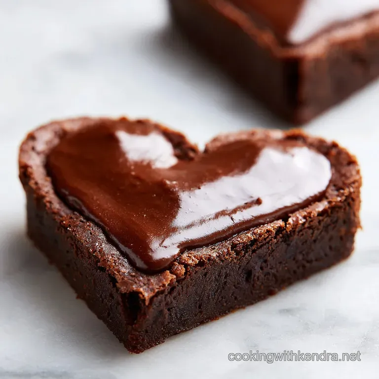 Heart Shaped Chocolate Cheesecake Brownies
