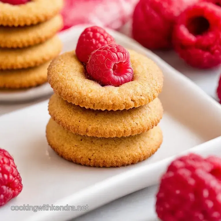 Heartshaped Raspberry Linzer Cookies presentation