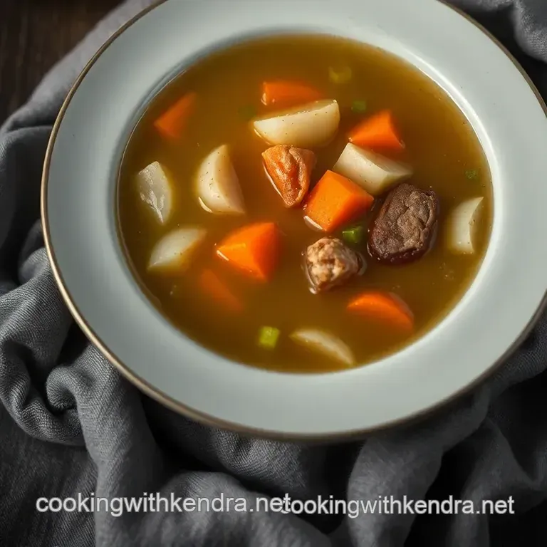 Hearty Bone Broth Soup: A Heartwarming Classic presentation