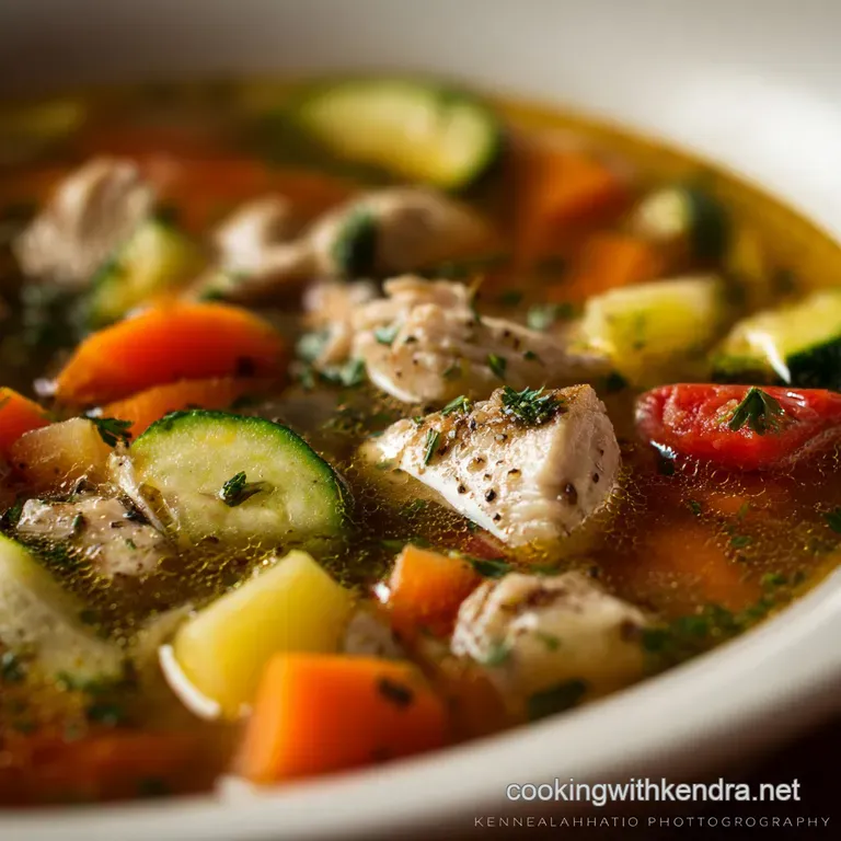 Chicken and Vegetable Soup: the Ultimate Homemade Hearty Comfort presentation