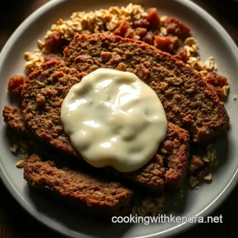 Hearty & Humble Oatmeal Meatloaf presentation