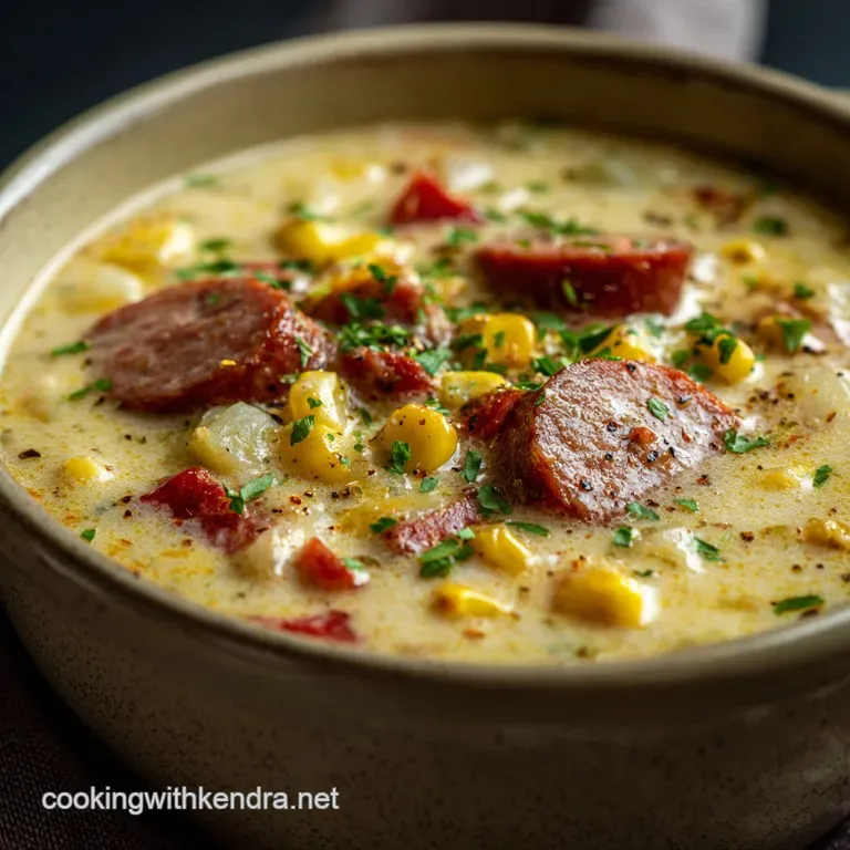 Proper Comfort Smoked Sausage and Sweetcorn Chowder