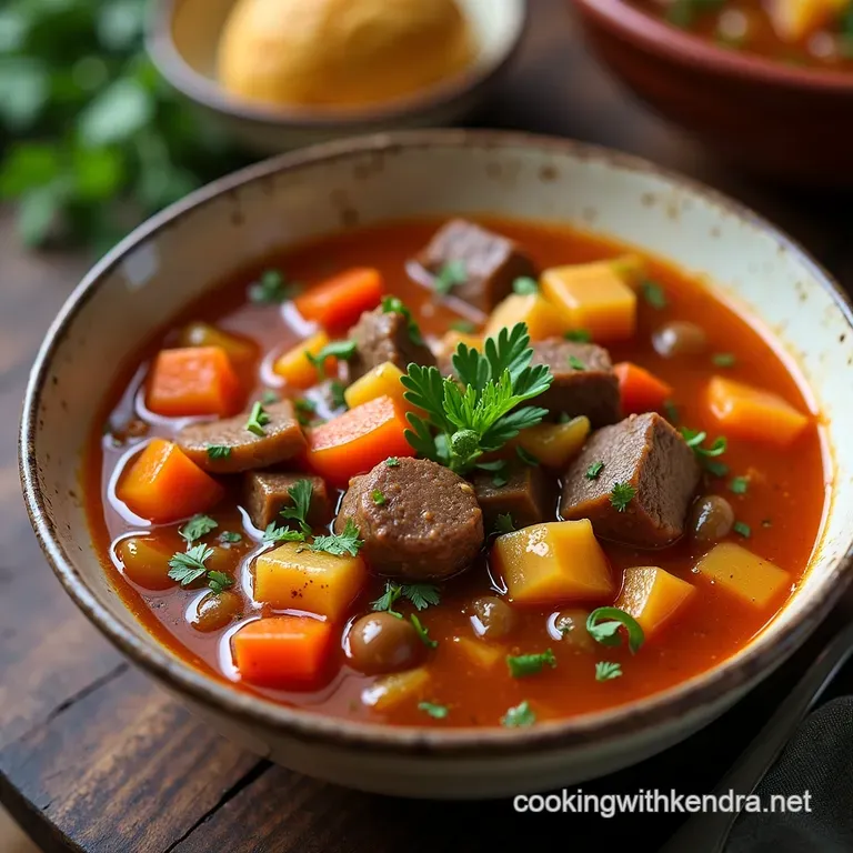 Hearty Homestyle Vegetable Beef Soup Deeply Savoury Packed with Goodness