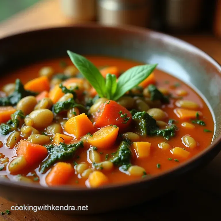 Allin One Pot the Ultimate Comfort Vegetable Herb Soup presentation