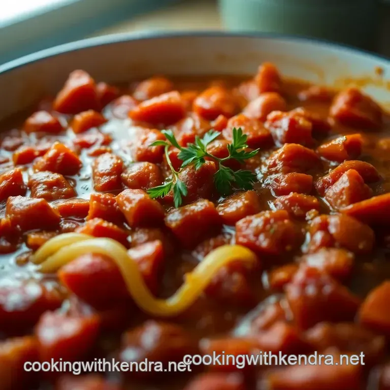 Heavenly Tomato Sauce for Stuffed Cabbage Rolls presentation