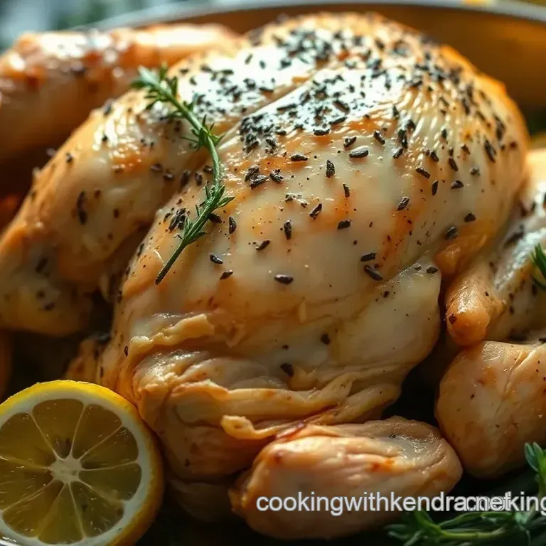 Herb-Infused Roasted Chicken with Thyme and Rosemary