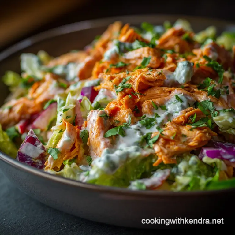 Buffalo Chicken Salad: the Fiery Fabulous High-Protein Recipe presentation