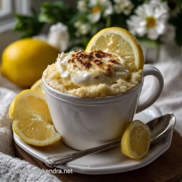 High Protein Lemon Mug Cake Zesty: 1 Minute Microwave Treat