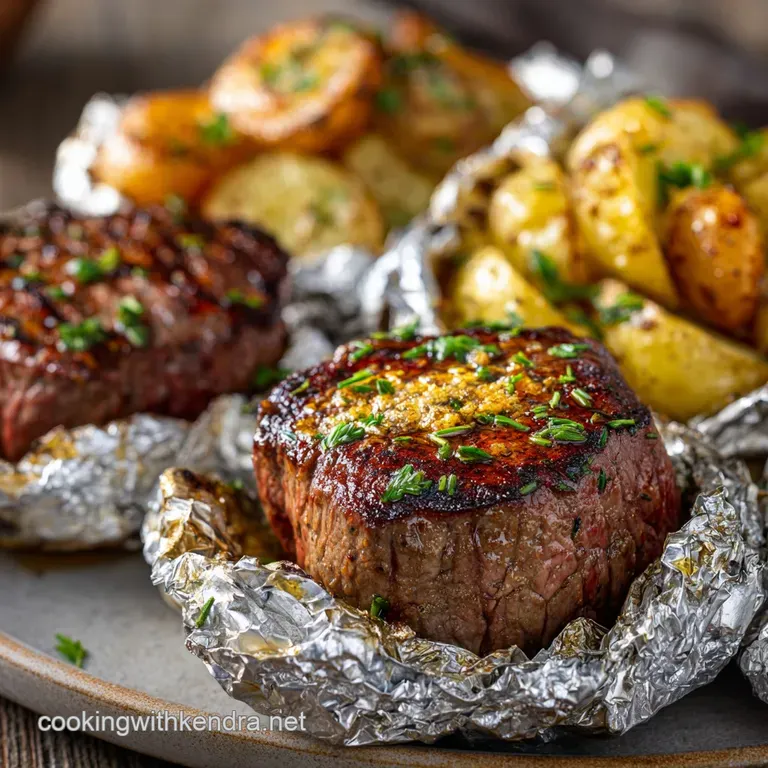 The Allinone Supper Steakhousestyle Meat and Potato Foil Packs presentation