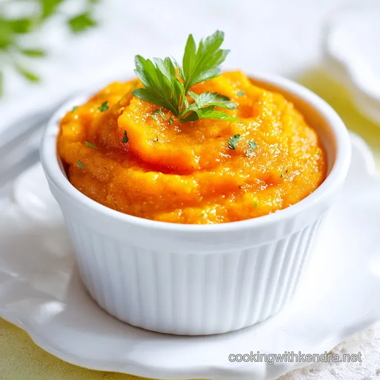 A swirl of creamy pumpkin puree in a white bowl, topped with toasted pumpkin seeds and a sprinkle of cinnamon.